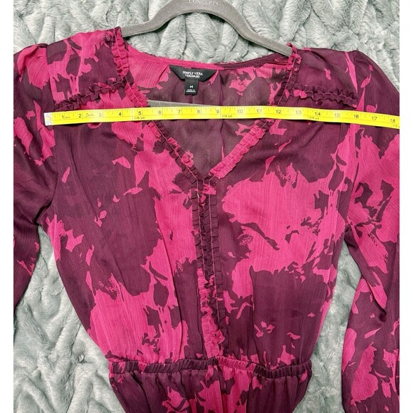 Simply  Vera Vera Want Ruffle Day Dress Medium - Picture 11 of 13